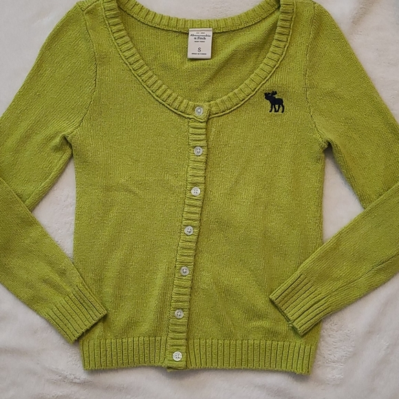 Abercrombie & Fitch Sweaters - Abercrombie & Fitch Cardigan Sweater Green Small